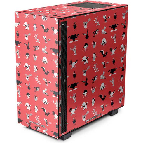 Looney Tunes Identity Red Pattern NZXT H510 Compact ATX Mid-Tower Case Skin