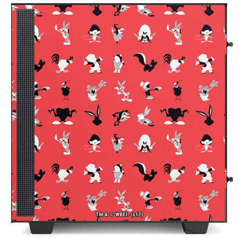 Looney Tunes Identity Red Pattern NZXT H510 Compact ATX Mid-Tower Case Skin