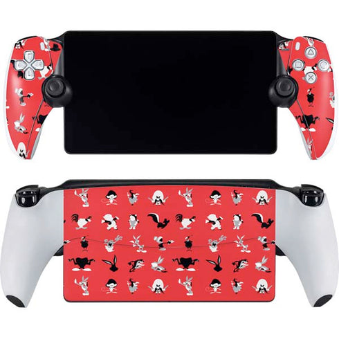 Looney Tunes Identity Red Pattern PlayStation Portal Remote Player Skin