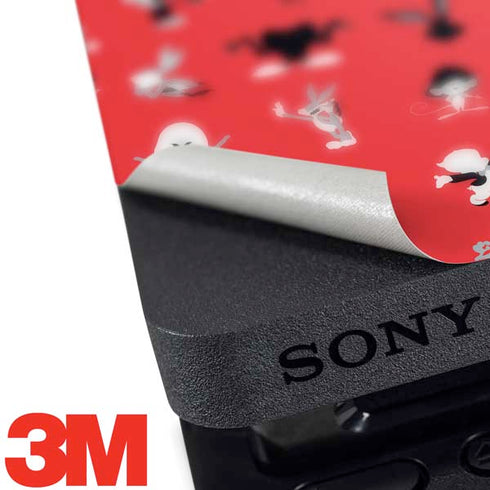 Looney Tunes Identity Red Pattern PS4 Slim Bundle Skin