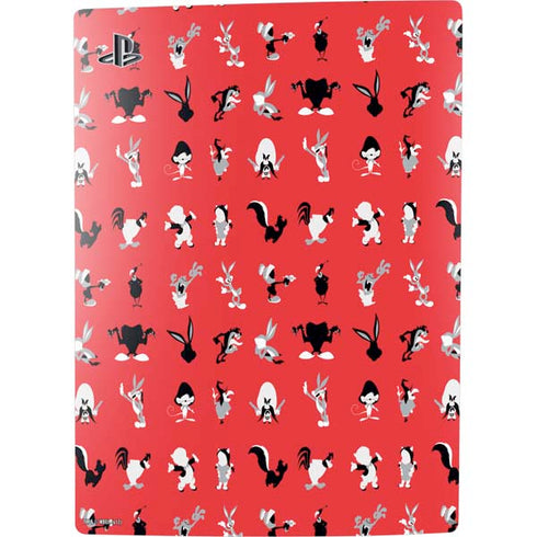 Looney Tunes Identity Red Pattern PS5 Console Skin