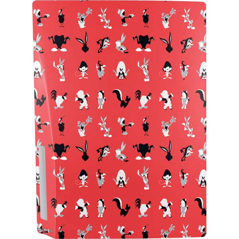 Looney Tunes Identity Red Pattern PS5 Console Skin
