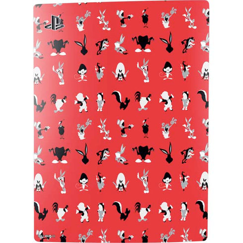 Looney Tunes Identity Red Pattern PS5 Digital Edition Bundle Skin