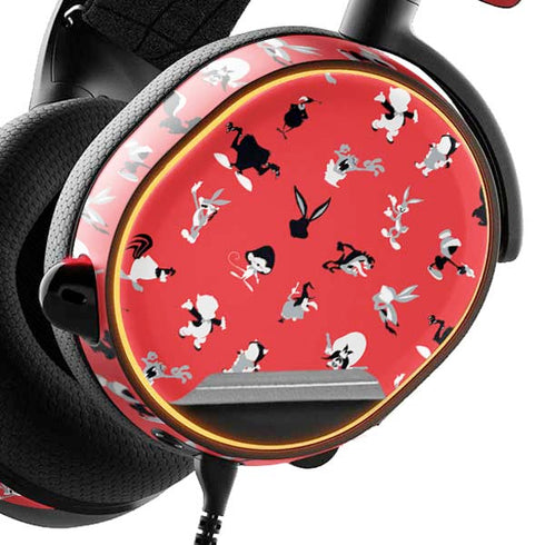 Looney Tunes Identity Red Pattern SteelSeries Arctis 3 Skin