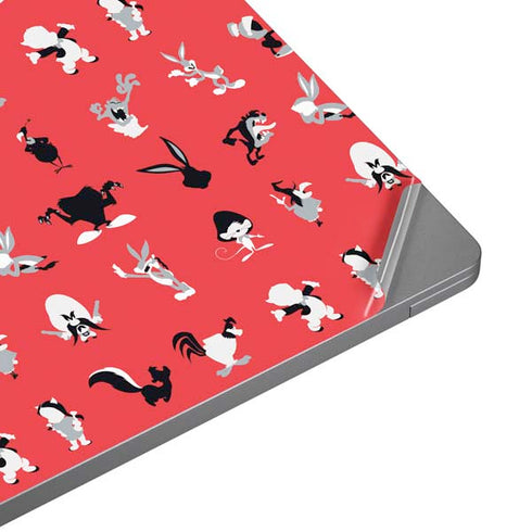 Looney Tunes Identity Red Pattern Universal Laptop 15in (12.2 x 8.8in) Skin