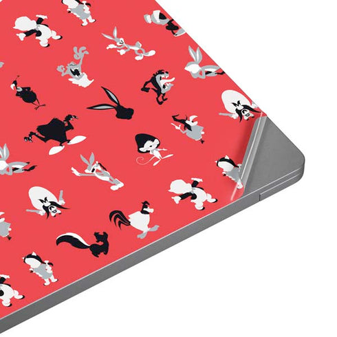 Looney Tunes Identity Red Pattern Universal Laptop 16in (13 x 9.4in) Skin