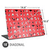 Looney Tunes Identity Red Pattern Universal Laptop 18in (14.6 x 10.6in) Skin