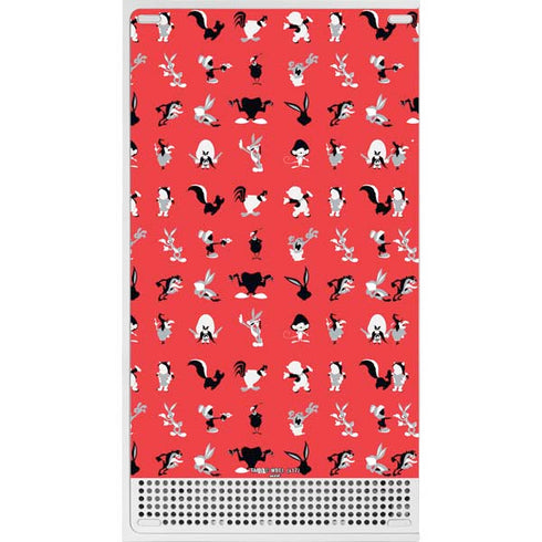 Looney Tunes Identity Red Pattern Xbox Series S Console Skin