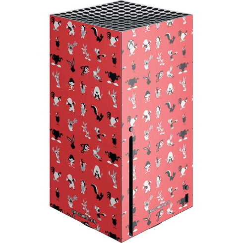 Looney Tunes Identity Red Pattern Xbox Series X Console Skin