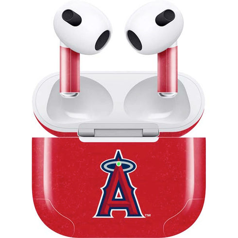 MLB Los Angeles Angels - Solid Distressed Apple AirPods (3rd Gen 2021) Skin