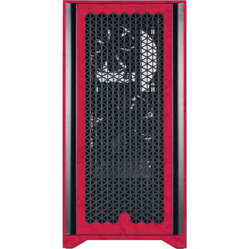 MLB Los Angeles Angels - Solid Distressed Corsair 4000D Tempered Glass Mid-Tower ATX Case Skin