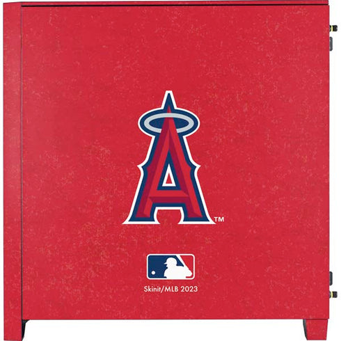 MLB Los Angeles Angels - Solid Distressed Corsair 4000D Tempered Glass Mid-Tower ATX Case Skin