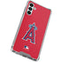 MLB Los Angeles Angels - Solid Distressed Galaxy A13 5G Clear Case