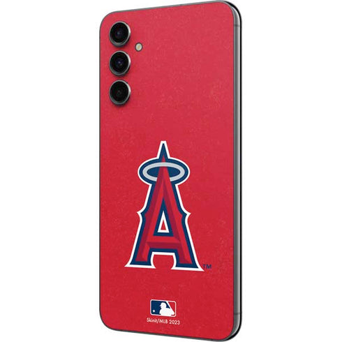 MLB Los Angeles Angels - Solid Distressed Galaxy A14 5G Skin