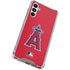 MLB Los Angeles Angels - Solid Distressed Galaxy A15 5G Clear Case