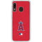 MLB Los Angeles Angels - Solid Distressed Galaxy A20 Clear Case
