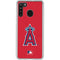 MLB Los Angeles Angels - Solid Distressed Galaxy A21 Clear Case