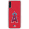 MLB Los Angeles Angels - Solid Distressed Galaxy A50 Clear Case