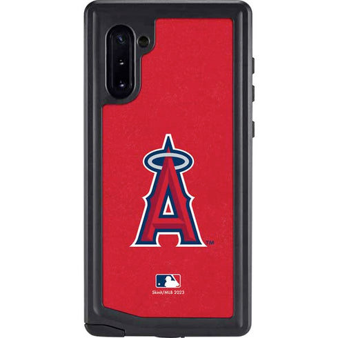 MLB Los Angeles Angels - Solid Distressed Galaxy Note 10 Waterproof Case