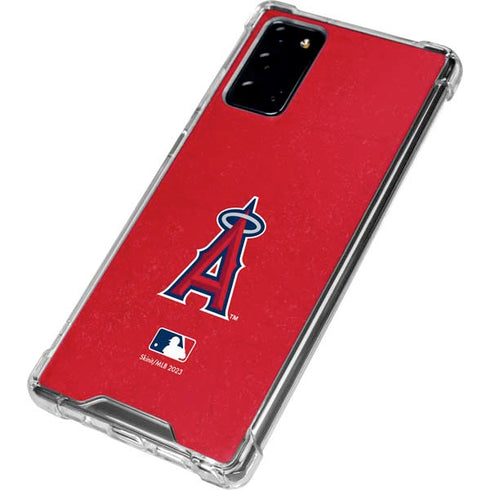 MLB Los Angeles Angels - Solid Distressed Galaxy Note20 5G Clear Case
