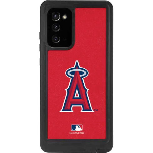MLB Los Angeles Angels - Solid Distressed Galaxy Note20 5G Waterproof Case