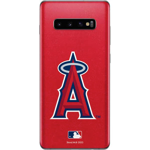 MLB Los Angeles Angels - Solid Distressed Galaxy S10 Plus Skin