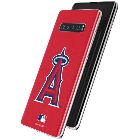 MLB Los Angeles Angels - Solid Distressed Galaxy S10 Plus Skin