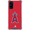 MLB Los Angeles Angels - Solid Distressed Galaxy S20 FE Clear Case