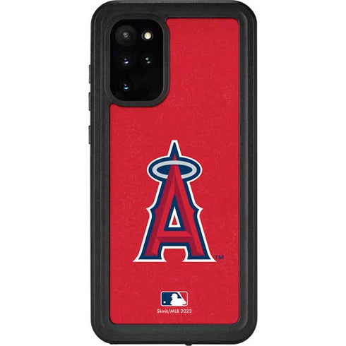MLB Los Angeles Angels - Solid Distressed Galaxy S20 Plus Waterproof Case