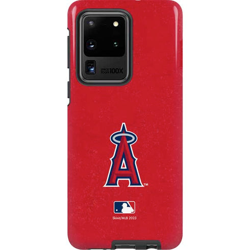 MLB Los Angeles Angels - Solid Distressed Galaxy S20 Ultra 5G Pro Case