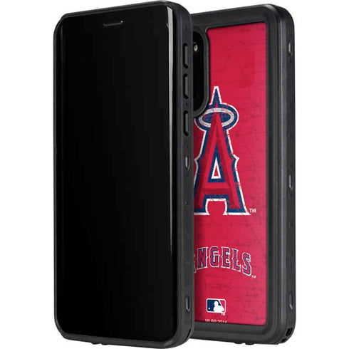 MLB Los Angeles Angels - Solid Distressed Galaxy S20 Waterproof Case
