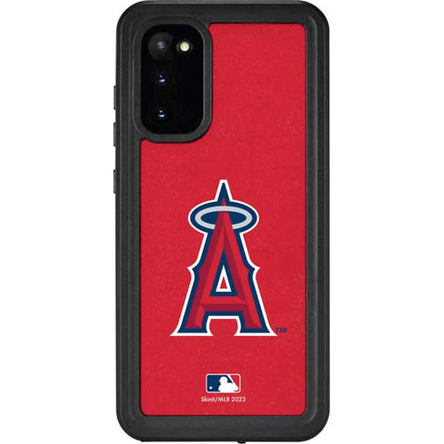 MLB Los Angeles Angels - Solid Distressed Galaxy S20 Waterproof Case