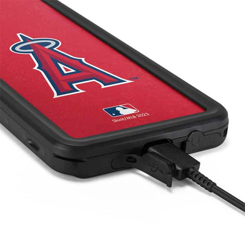 MLB Los Angeles Angels - Solid Distressed Galaxy S20 Waterproof Case