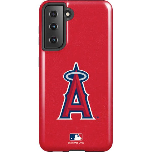 MLB Los Angeles Angels - Solid Distressed Galaxy S21 5G Pro Case