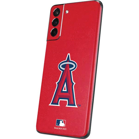 MLB Los Angeles Angels - Solid Distressed Galaxy S21 5G Skin