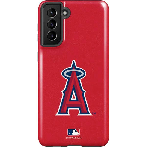 MLB Los Angeles Angels - Solid Distressed Galaxy S21 Plus 5G Pro Case