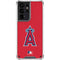 MLB Los Angeles Angels - Solid Distressed Galaxy S21 Ultra 5G Clear Case