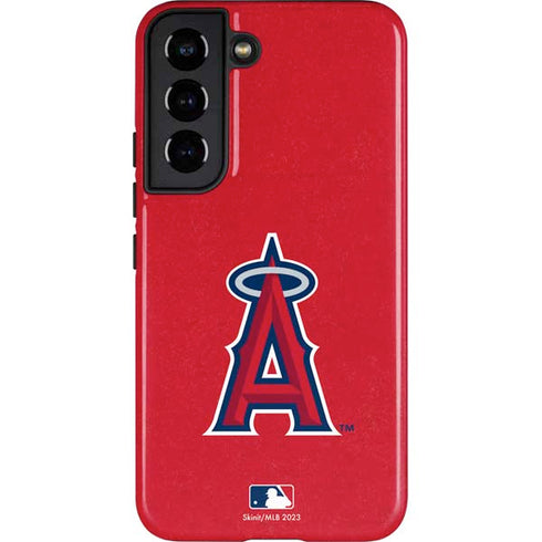 MLB Los Angeles Angels - Solid Distressed Galaxy S22 Pro Case