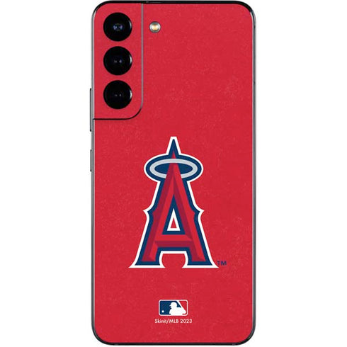 MLB Los Angeles Angels - Solid Distressed Galaxy S22 Skin