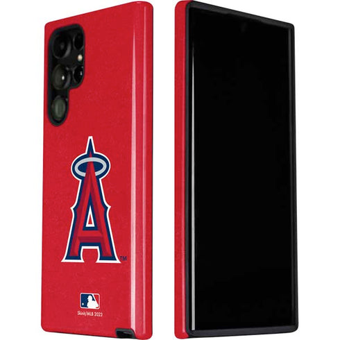 MLB Los Angeles Angels - Solid Distressed Galaxy S22 Ultra Pro Case