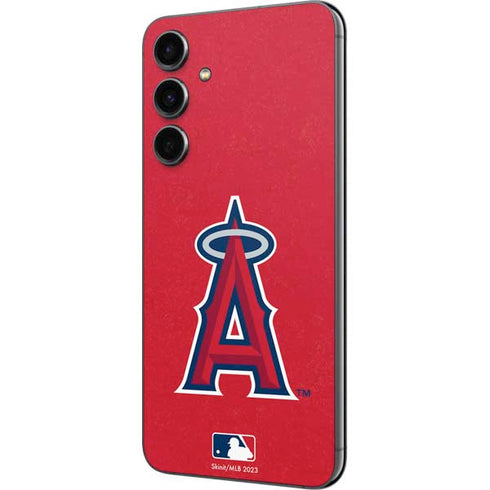 MLB Los Angeles Angels - Solid Distressed Galaxy S23 FE Skin