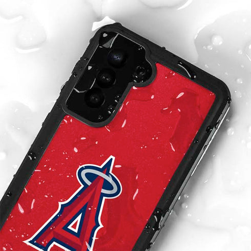 MLB Los Angeles Angels - Solid Distressed Galaxy S23 Plus Waterproof Case