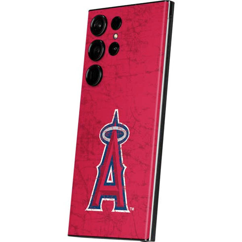 MLB Los Angeles Angels - Solid Distressed Galaxy S23 Ultra Skin