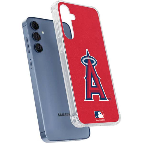 MLB Los Angeles Angels - Solid Distressed Galaxy S24 Clear Case