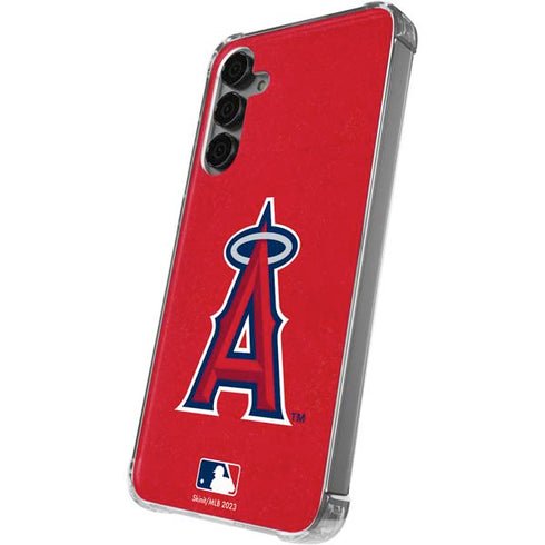 MLB Los Angeles Angels - Solid Distressed Galaxy S24 Plus Clear Case