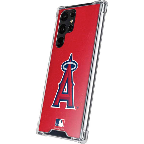 MLB Los Angeles Angels - Solid Distressed Galaxy S24 Ultra Clear Case