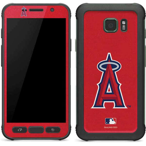 MLB Los Angeles Angels - Solid Distressed Galaxy S7 Active Skin