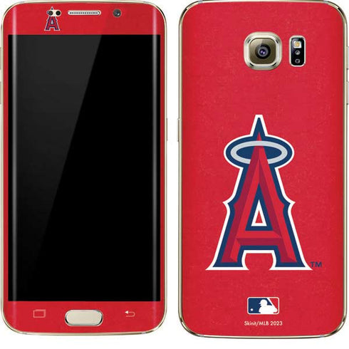 MLB Los Angeles Angels - Solid Distressed Galaxy S7 Edge Skin