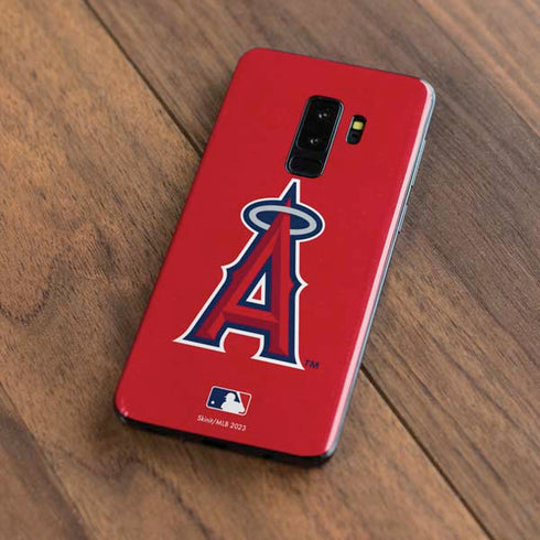 MLB Los Angeles Angels - Solid Distressed Galaxy S9 Plus Skin