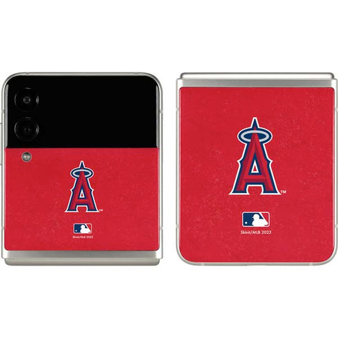 MLB Los Angeles Angels - Solid Distressed Galaxy Z Flip3 5G Skin
